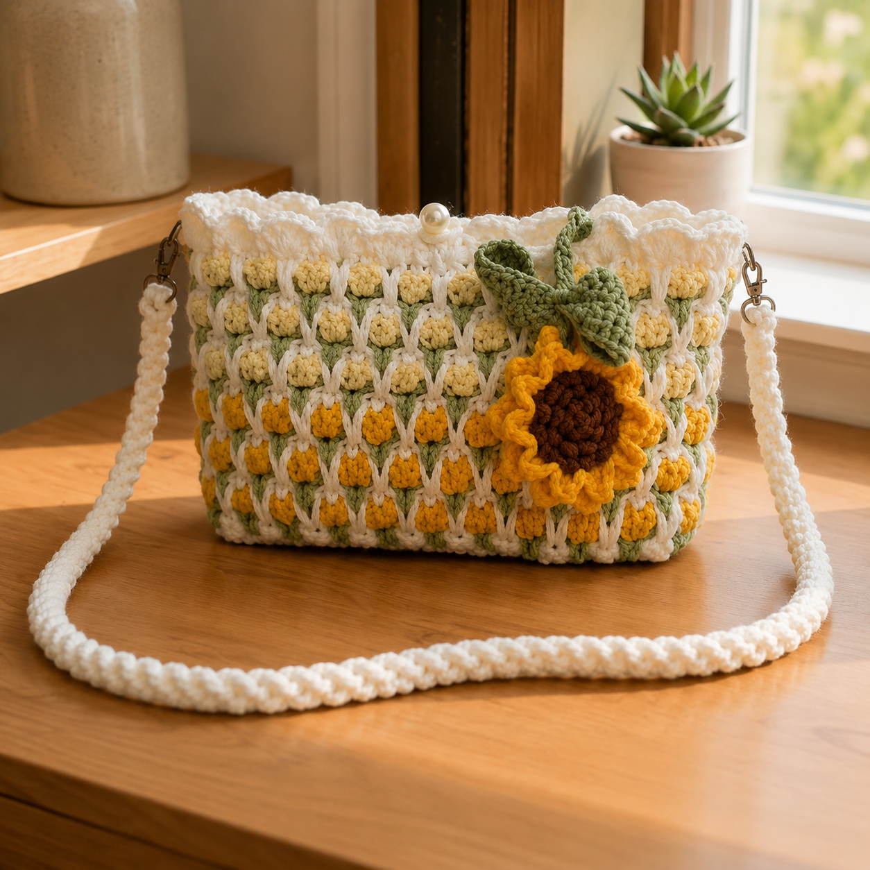 Ethan Flower Crochet Bags