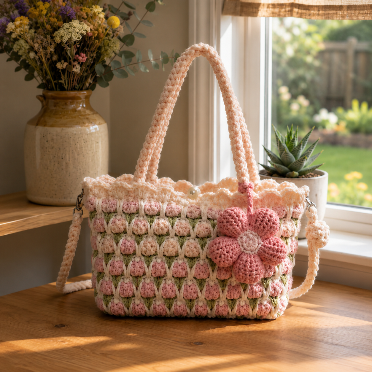 Ethan Flower Crochet Bags