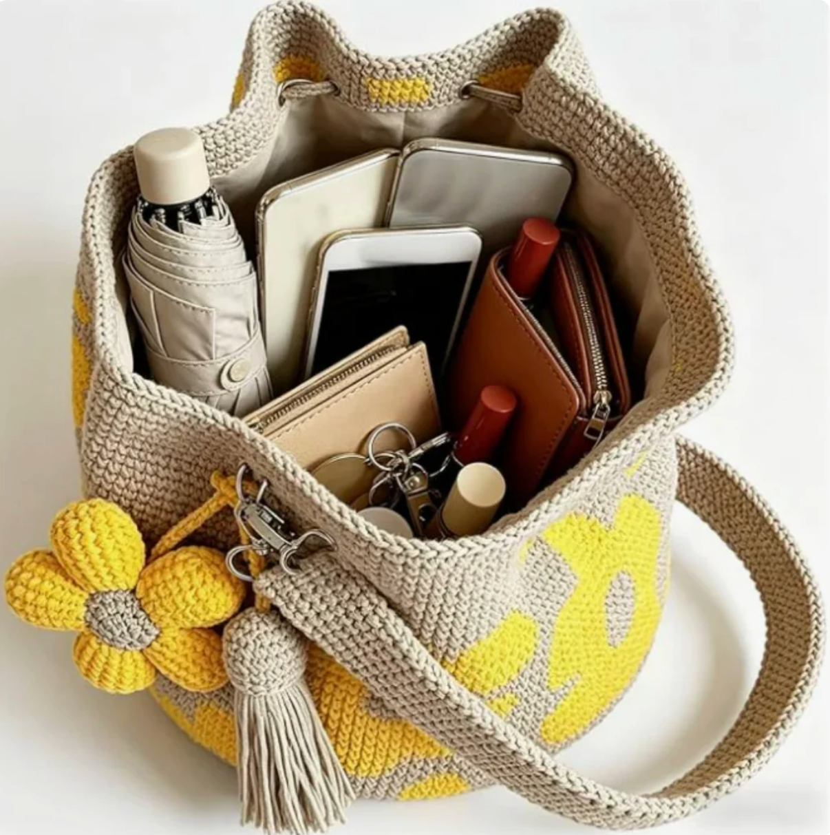 Crochet Flower Bag